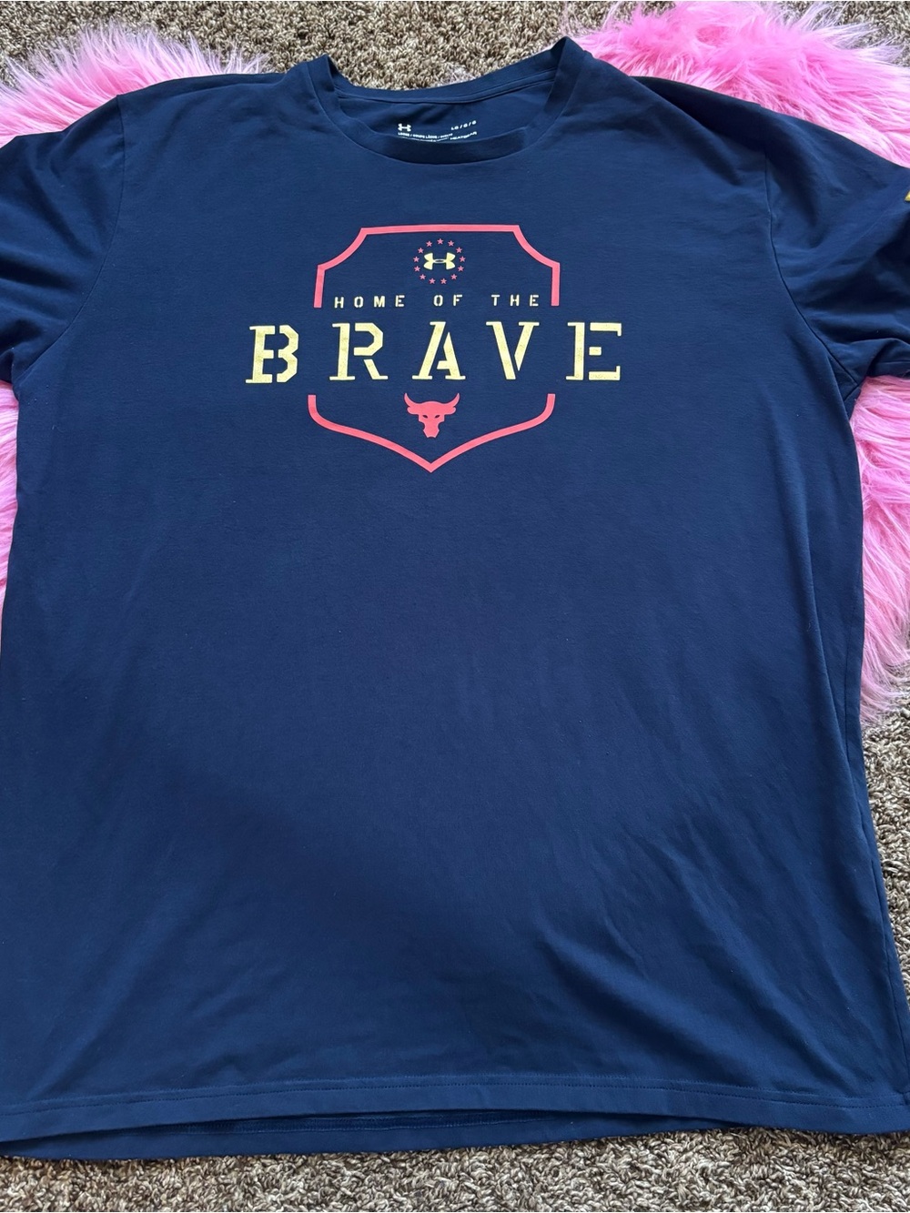 Under Armour Men’s ' Navy "Home of the Brave" Army Graphic Tee Large